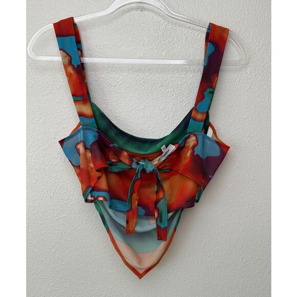 Miaou Multicolor Mesh Bandana Cowl Tank Top Women’s S - Picture 8 of 15